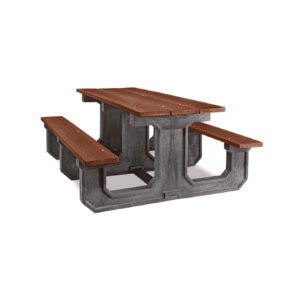 Recycled Rectangle Plastic Commercial Picnic Table - 6ft - Image 3