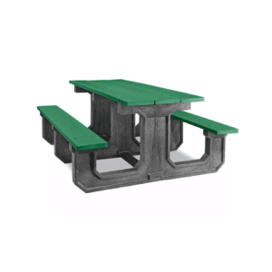 Recycled Rectangle Plastic Commercial Picnic Table - 6ft - Image 4