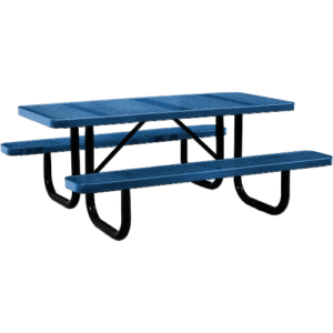 Punched Steel 6ft Portable Commercial Picnic Table - Rectangle - Image 3