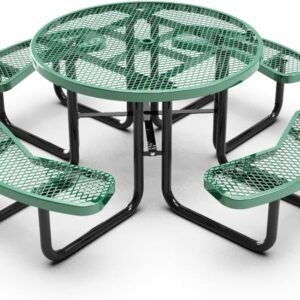 Quick Ship Portable Commercial Picnic Table - 46" Round - Image 7