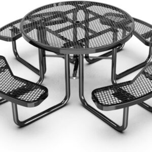 Quick Ship Portable Commercial Picnic Table - 46" Round - Image 6