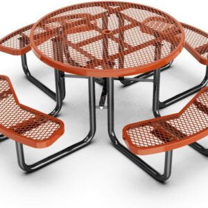 Quick Ship Portable Commercial Picnic Table - 46" Round - Image 5