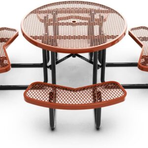 Quick Ship Portable Commercial Picnic Table - 46" Round - Image 2