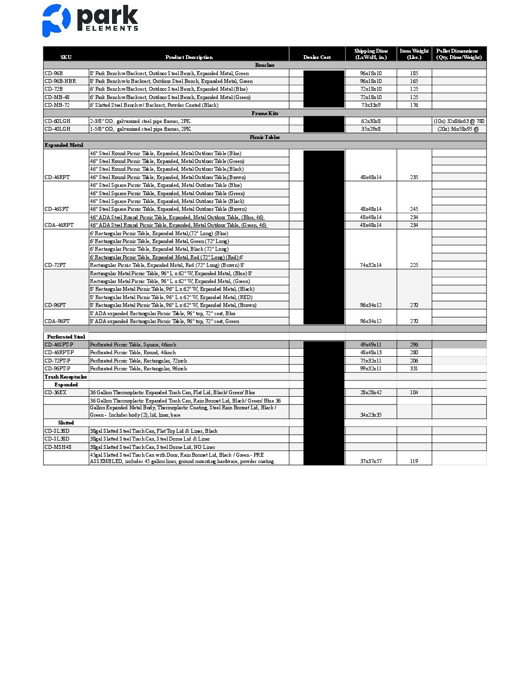 Dealer Pricing (PDF)