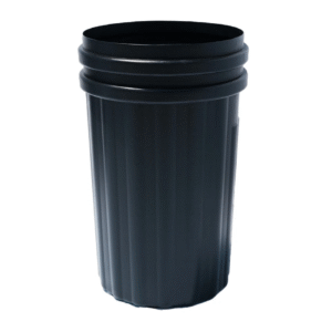 36 Gallon Slatted Wide Top Commercial Trash Receptacle With Dome Lid & Liner - Image 4